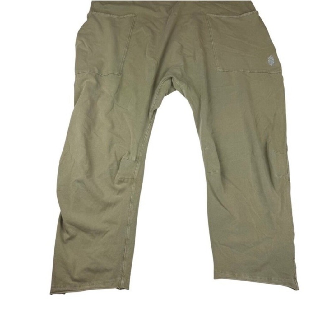 Free People FP Movement Hot Shot Pants Jumpsuit Green Relax Pants Harem L - Picture 6 of 8